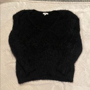BP Black Fuzzy Crew Neck Sweater